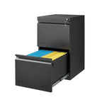 Guizeeopo 3 Drawer File Cabinet with Lock, File Cabinets for Home Office,Under Desk Cabinet, Locking File Cabinet for A4/Letter/Legal, Fully Assembled Expect Casters, Matte White