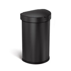 simplehuman 45 Liter / 12 Gallon Semi-Round Automatic Sensor Trash Can, Brushed Stainless Steel