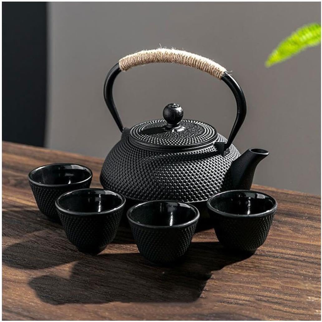 Removable Home cast iron teapot with lid tea set portable large capacity tea maker with liner tea kettle for stovetop Cleanable
