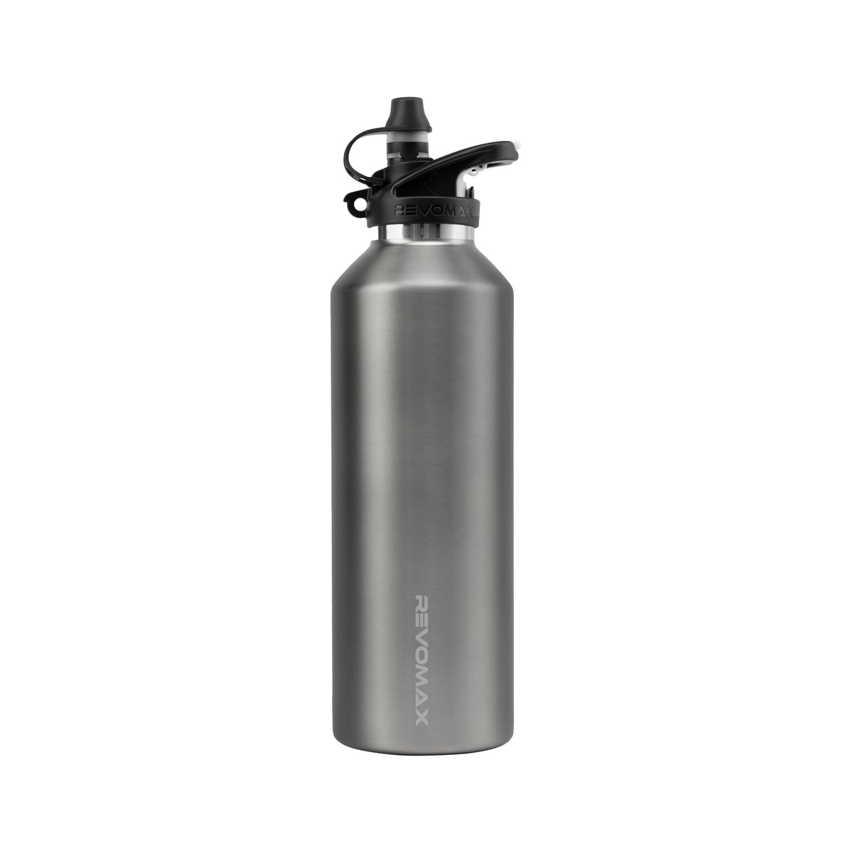 Revomax Titanium Series 20oz (592ml) Insulated Water Bottle, One-Hand Flash Release, Double Wall Vacuum Flask, 36H Cold 18H Hot, Leakproof, BPA Free, Lightweight for Gym, Travel, School - Oxidized