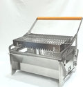 Portable Flip BBQ Grill, Stainless Steel Foldable Charcoal Grill with Reversible Cooking Grid, Removable & Easy Clean Tabletop Barbecue Grill for Outdoor Camping, Picnic, Backyard & Travel