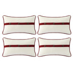 Outdoor Sunbrella Decorative Pillows Pack of 4, 20" x 12" Outdoor Pillow Set for Couch Bed Throw Patio Sofa, Airies Marble