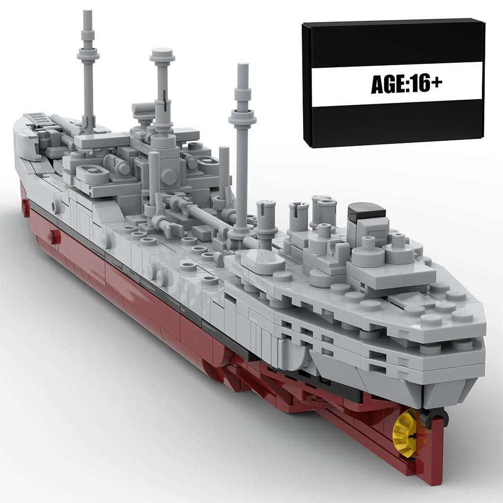 1/300 Scale Military WWII Japanese Heavy Cruiser Building Blocks Set for Adults, Collectible Army Model and Display Toys Gifts (1539PCS)