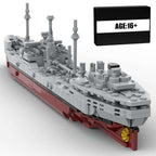 1/300 Scale Military WWII Japanese Heavy Cruiser Building Blocks Set for Adults, Collectible Army Model and Display Toys Gifts (1539PCS)