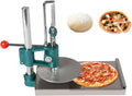 7.9 Inch Manual Pizza Dough Press Machine, Adjustable Stainless Steel Pizza Pastry Press for Pie Crusts, Bread Molds, Meatloaf, Soft Rolls, Household & Commercial