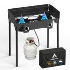 3 Burner Propane Gas Stove with Dustproof Cover
