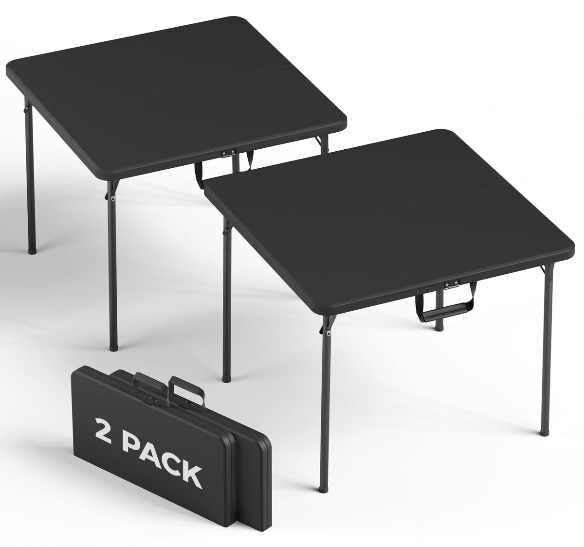 30 Inch Folding Table, Adjustable Height Portable Folding Table, Foldable TV Tray Table, Small Laptop Desk & Picnic Table for Indoor Outdoor Use, Bedroom, Camping, Patio, BBQ, RV