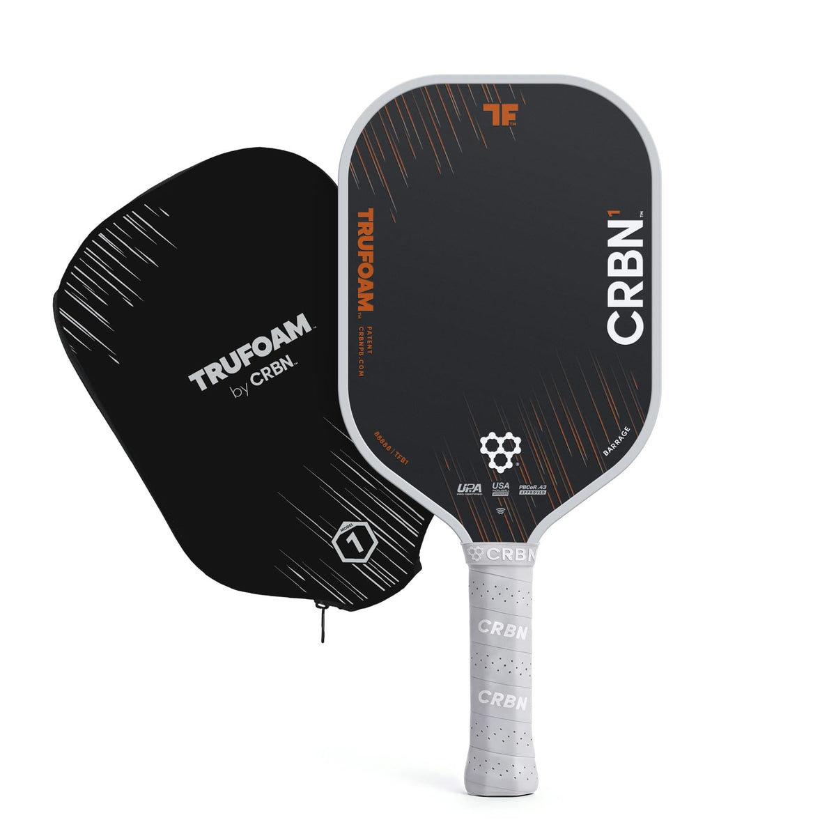 CRBN Pickleball - TruFoam Barrage - Carbon Fiber Pickleball Paddle