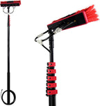3.6~10.8m Solar Panel Cleaning Brush & Pole Water Fed Pole Kit, Suitable for high Windows Cleaning, Solar photovoltaic Panel Cleaning and Cleaning Cars Trucks Vans,12FT 3.6M