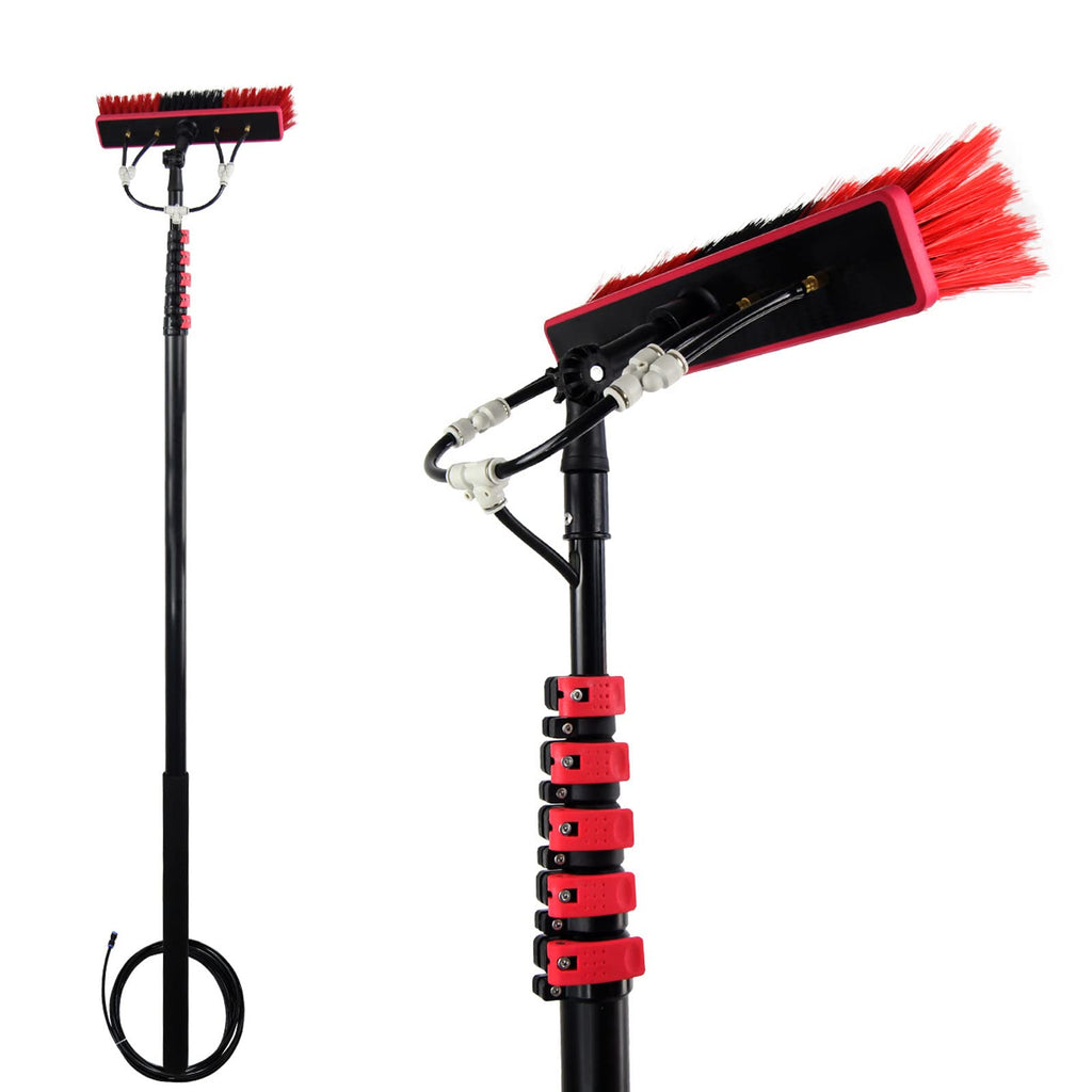 3.6~10.8m Solar Panel Cleaning Brush & Pole Water Fed Pole Kit, Suitable for high Windows Cleaning, Solar photovoltaic Panel Cleaning and Cleaning Cars Trucks Vans,12FT 3.6M