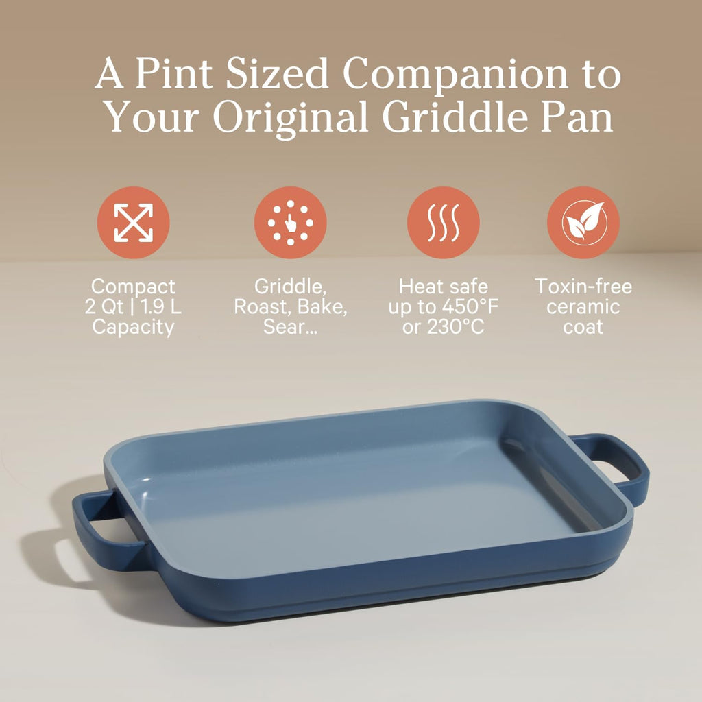 Our Place Mini Griddle Pan, 9" Nonstick Ceramic Stovetop Griddle, 2 Qt