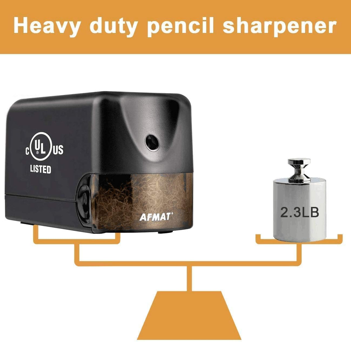 AFMAT 3 Pack Electric Pencil Sharpener PS13, Heavy Duty Pencil Sharpener for Classroom, 6.5-8mm No.2/Colored Pencils, UL Listed, 10,000+ Sharpenings for Home, Office, School