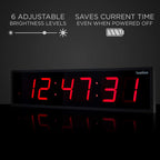 Ivation Oversized Digital Wall Clock with Large LED Display & Timer, 36"