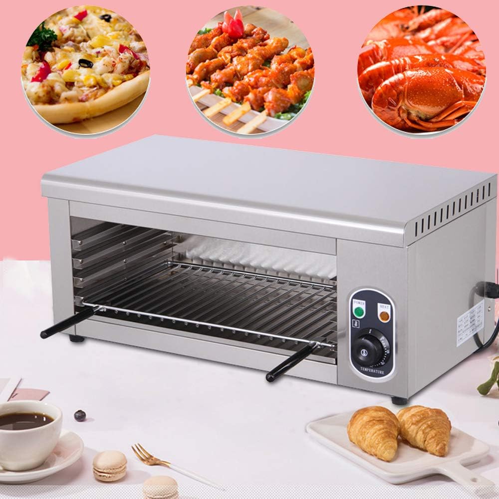 Commercial Electric Cheese Melter, Countertop Grill BBQ Counter for Restaurant for Melt Cheese, Toast Sandwiches, and Grill Steaks 2000W (US Stock)