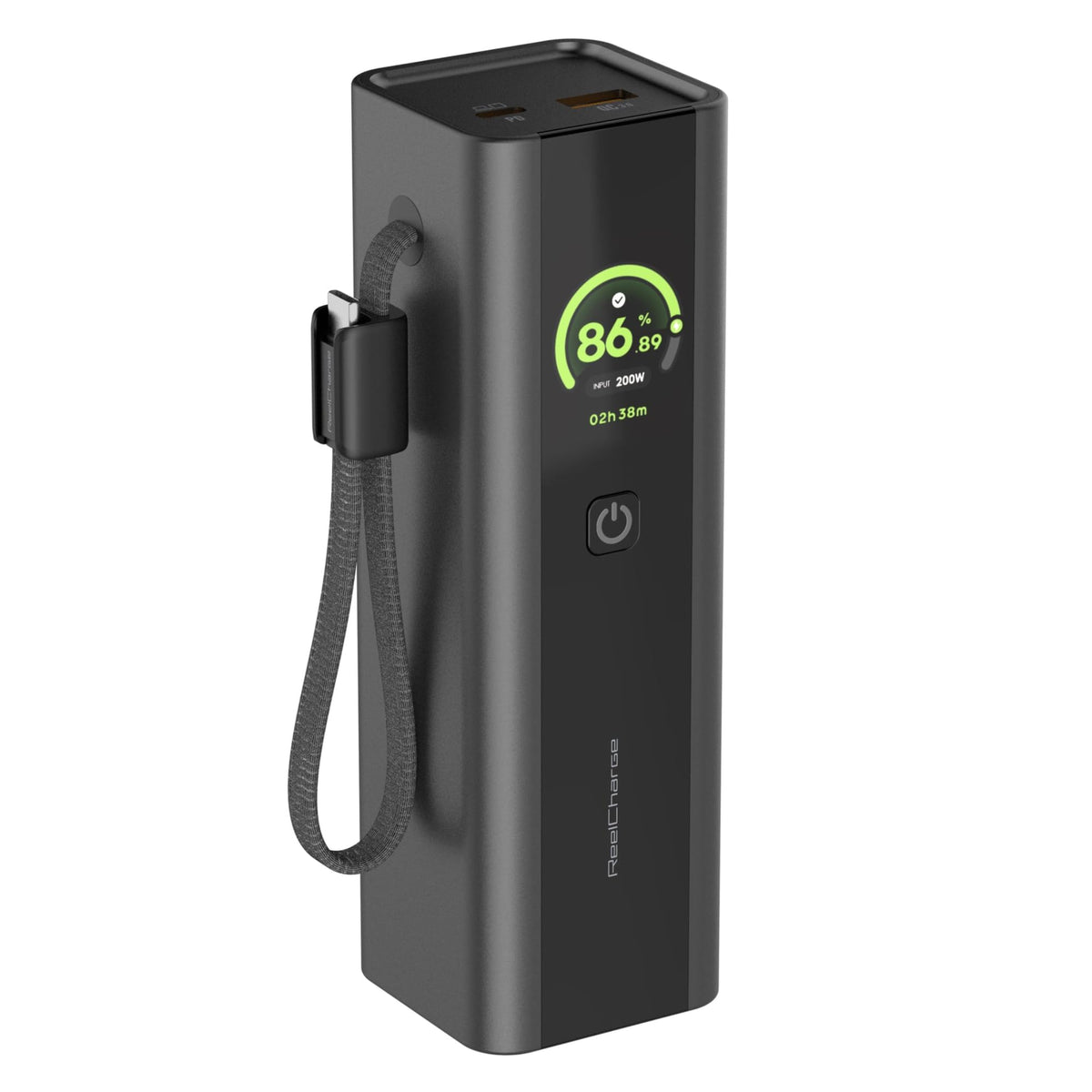 ReelPro Portable Charger Power Bank 20000mAh, 165W Built In Cable