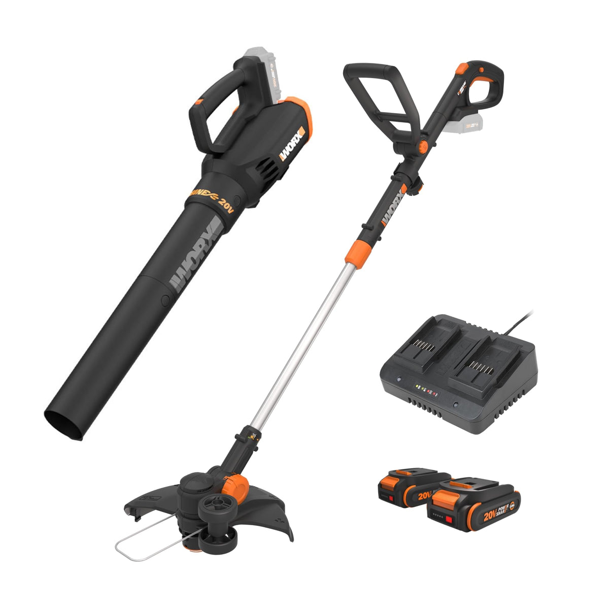 Worx 20V 12" 3-in-1 Cordless String Trimmer/Lawn Edger/Mini Mower, WG170.2