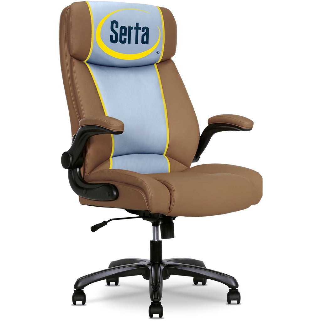 Serta Ergonomic Big and Tall Executive Office Chair Lumbar Support, Leather