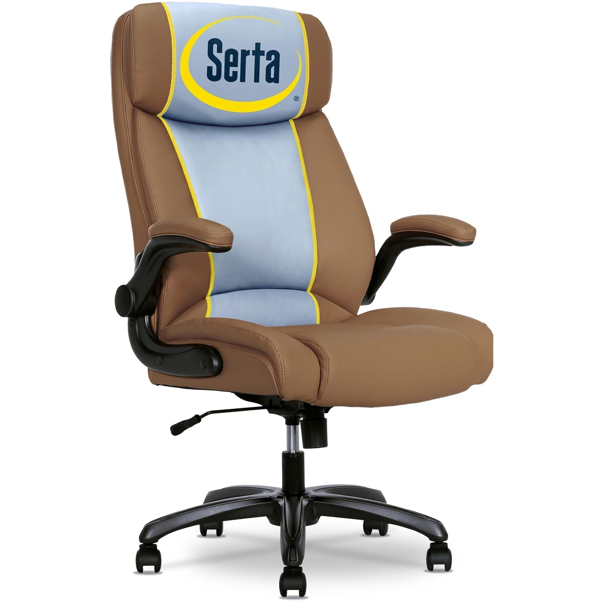Serta Ergonomic Big and Tall Executive Office Chair Lumbar Support, Leather