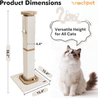 Woochpet 38"Tall Cat Scratching Post with Interactive Cat Toy For Large Cat