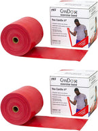CanDo Twin-Pak Exercise Band, Silver, 100 Yard