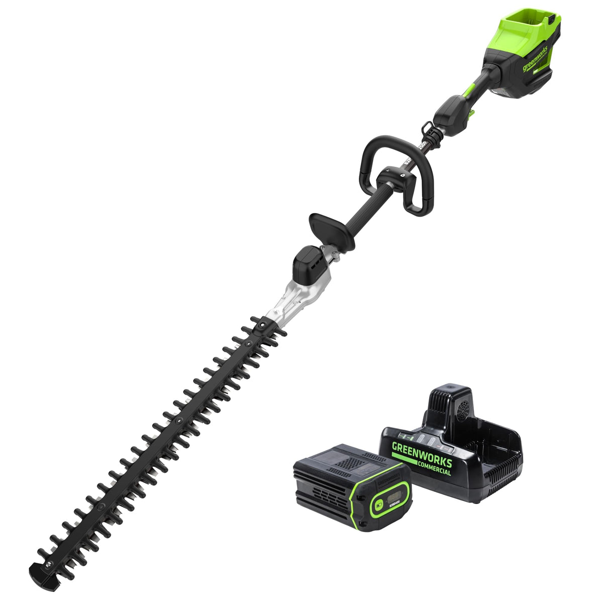 Greenworks 80V 26 in Cordless Hedge Trimmer, 2.0 Ah Battery and Charger