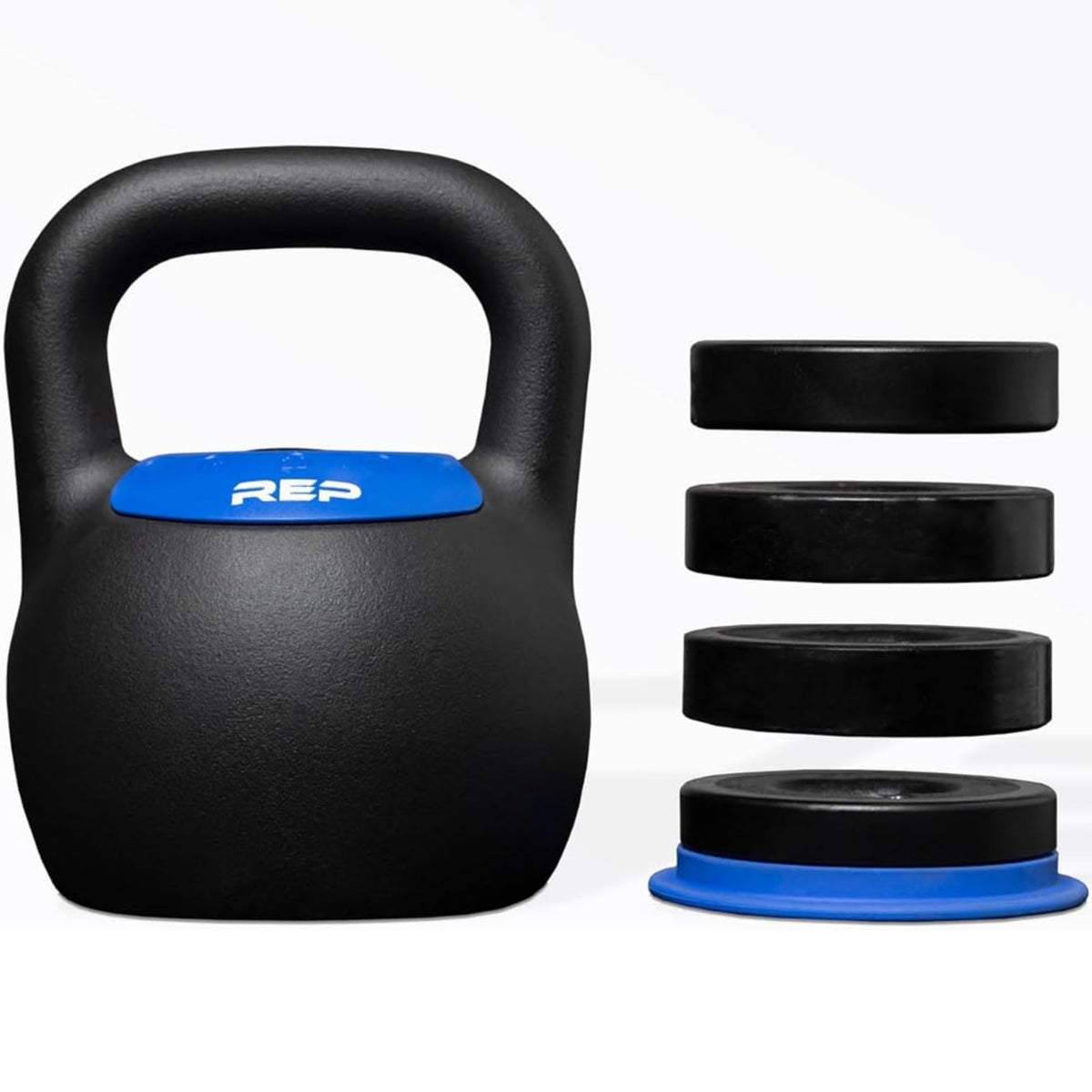Rep Fitness Adjustable Kettlebell | Weight Set for Home Gym | Strength Training Equipment for Men & Women | Compact Steel Bell with Ergonomic Handle | Choose 16 kg, 24 kg or 40 lb Models