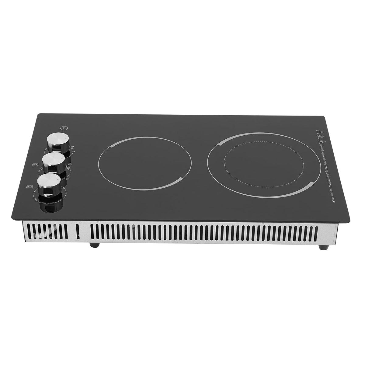 4 Burners Electric Cooktop, 30 Inch 3700W Electric Ceramic Cooktop Built-in Electric Stove Top with 5 Heating Levels, Kid Safety Lock and Timer, 110V for Hard Wire (No Plug)