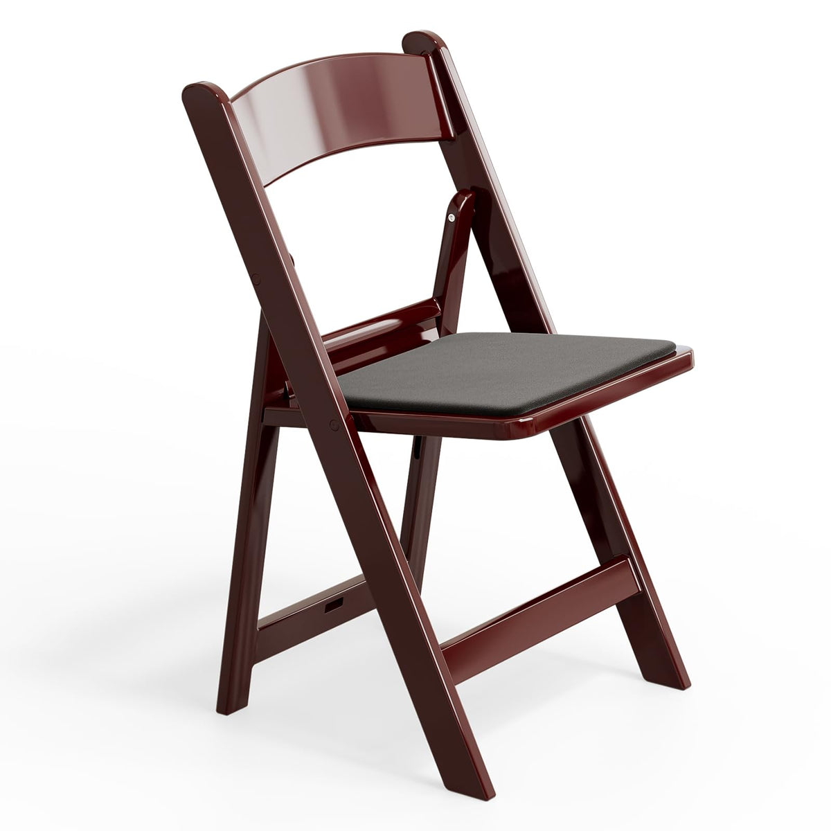 VINGLI Resin Folding Chairs with Cushion, Foldable Plastic Chair with Comfortable Padded Seats, Perfect for Event Party Indoor Outdoor, White, 8 PC