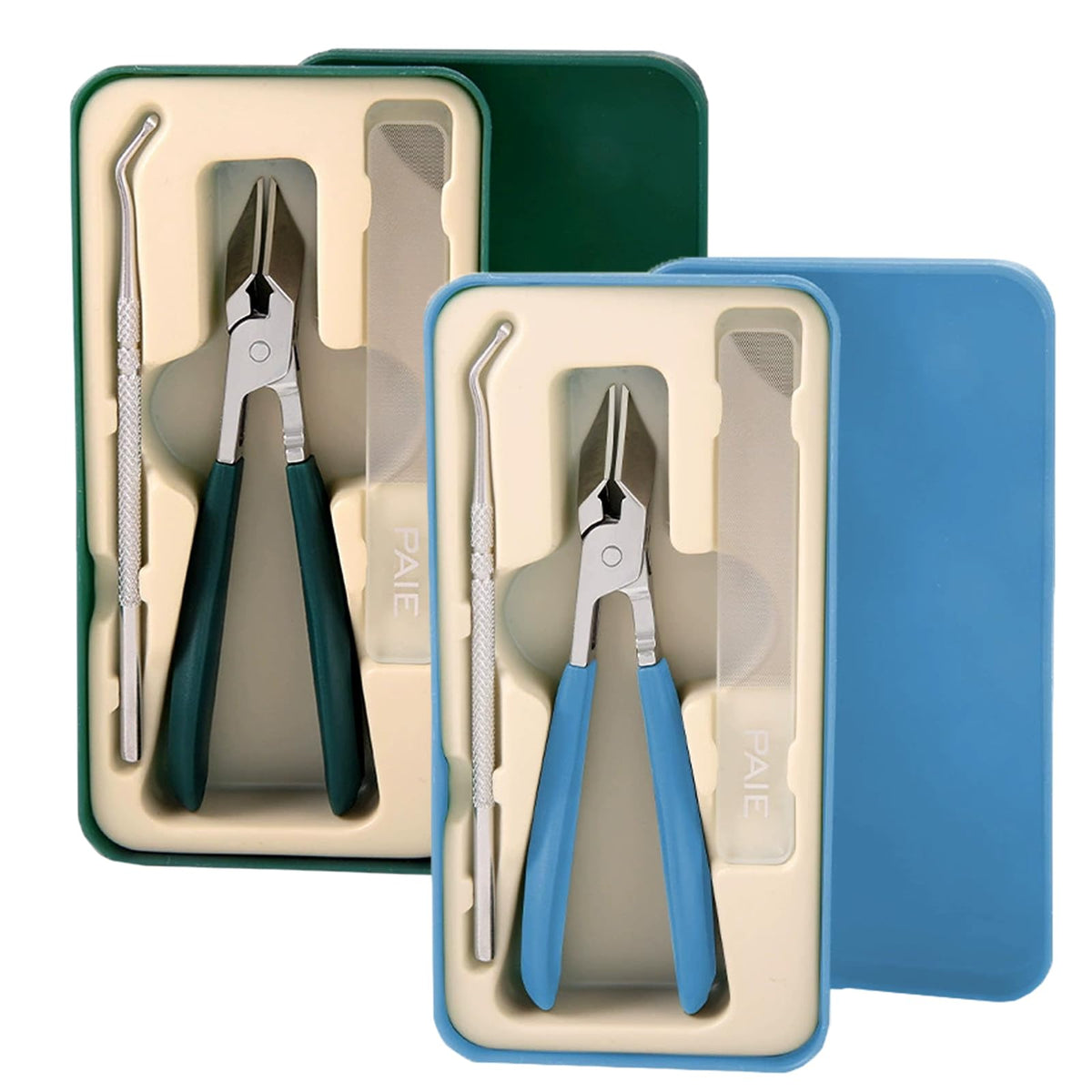 Nail Clippers Set - 3-Piece Professional Angled Toenail & Fingernail Clippers, Wide Jaw Anti-Splash Design for Easy, Precise Cutting