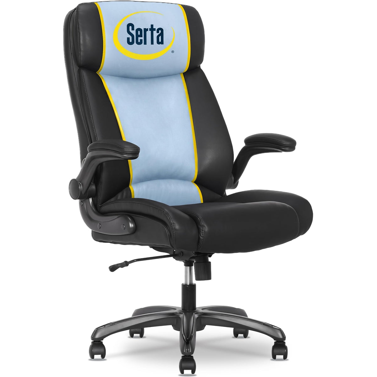 Serta Ergonomic Big and Tall Executive Office Chair Lumbar Support, Leather