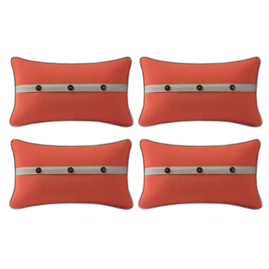 Outdoor Sunbrella Decorative Pillows Pack of 4, 20" x 12" Outdoor Pillow Set for Couch Bed Throw Patio Sofa, Airies Marble