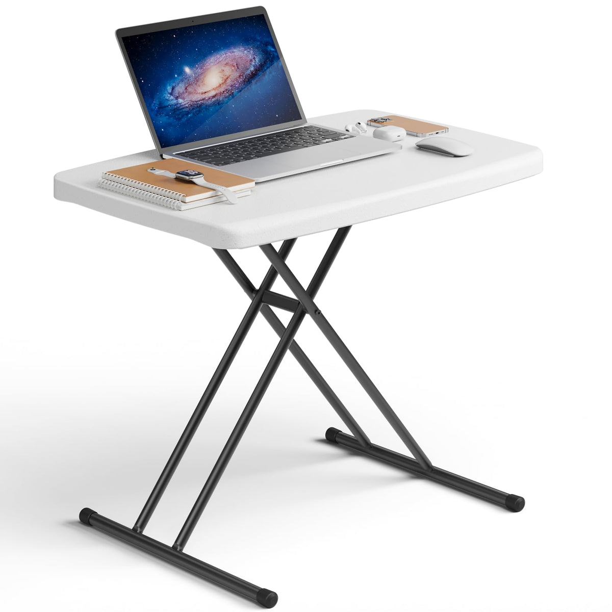 Folding Table 5FT 2 Pack Heavy Duty Plastic Table, Foldable & Portable, Fold-in-Half Utility Tables for Outdoor, Dining, Wedding, Events, Indoor, Picnic, Camping, Party,White