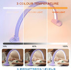 Half Moon Light for Nail Desk, 30 in 45W Half Moon Nail Lamp, Adjustable Brightness Color Temperature Moon Lamp Nail Tech, Arch Nail Lamp, Manicure Lamp Table Light