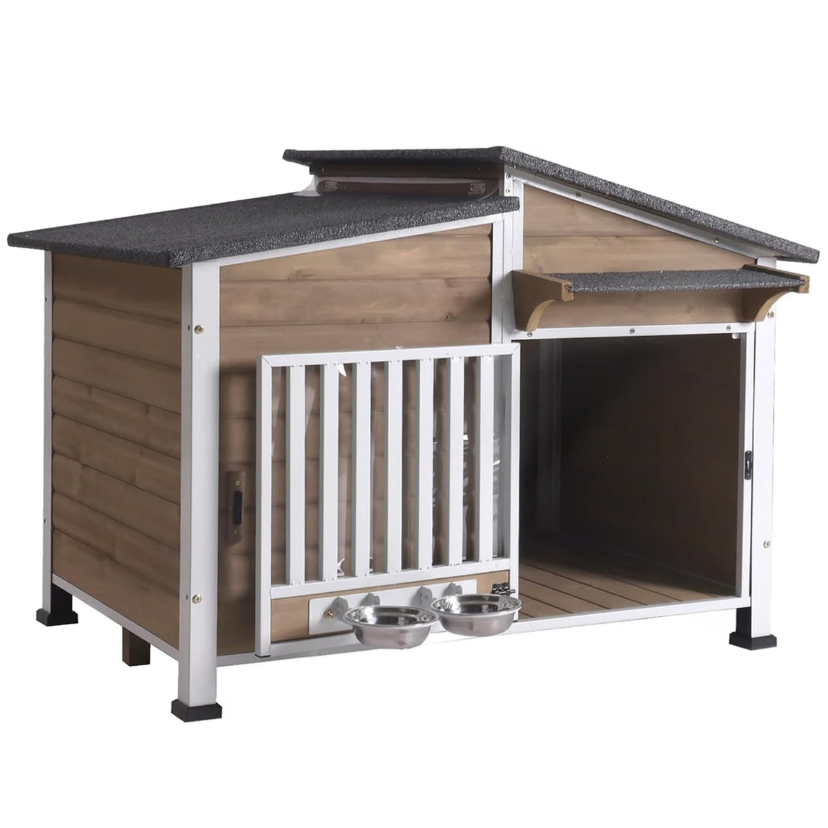 GUTINNEEN Dog House Insulated for Small Dogs Outdoor Cat House Feral Cat Shelter with Thermal Liner