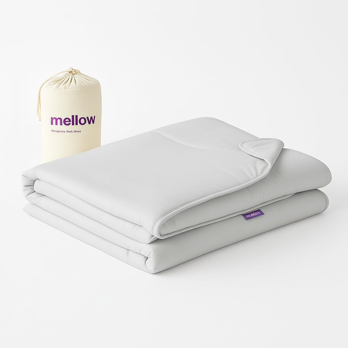 Mellow Cloud Cold Cooling Comforter for Hot Sleepers, Built-in Duvet, Gray