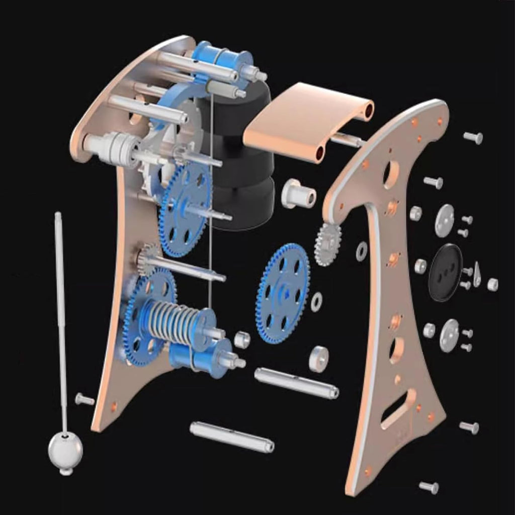 DIY Metal Pendulum Wall Clock, 3D Puzzle Mechanical Model
