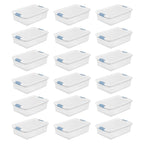 Sterilite Latching Box with Lids for Home and Office, 32 Quart, 6-Pack