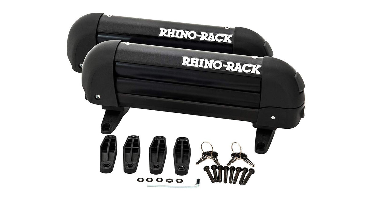 Rhino-Rack Carrier for Skis, Snowboards, Fishing Rods, Paddles, Skateboards, Water Skis, Wakeboard & More, Universal Mounting, Easy to Use, Locking, Lightweight & Heavy Duty, Suitable for All Vehicles