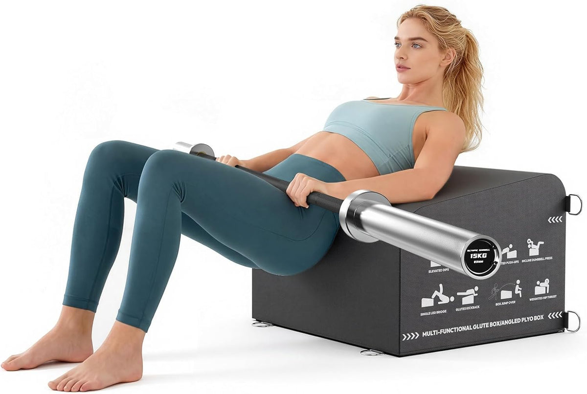 Hip Thrust Box Multifunctional Angled Glute Box for Hip Strength Ab Workout