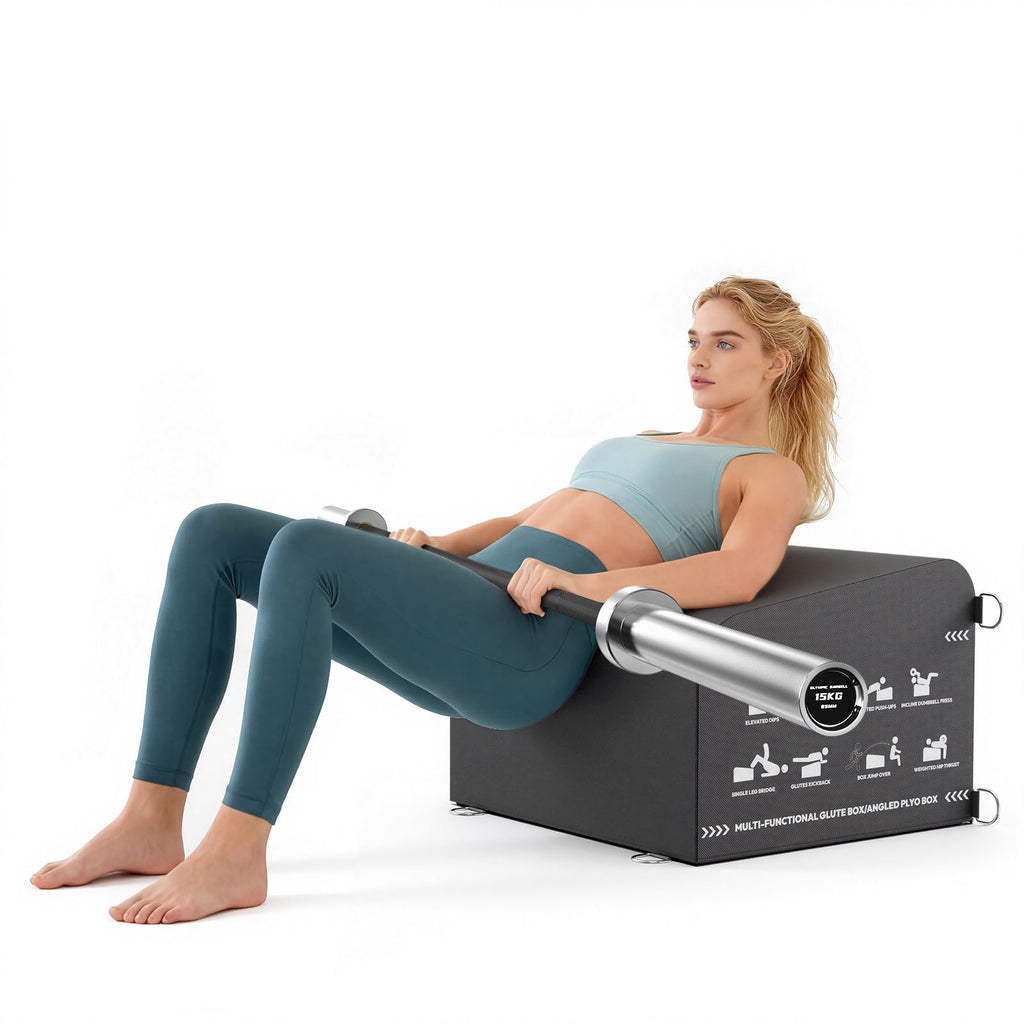 Hip Thrust Box Multifunctional Angled Glute Box for Hip Strength Ab Workout
