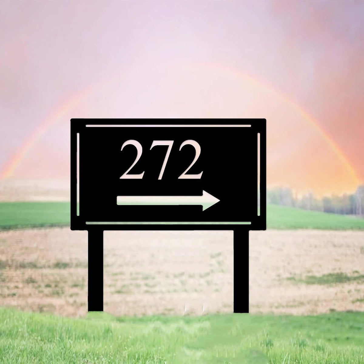 Custom Metal Lawn Address Sign with Stakes Personalized Address Yard Stake House Numbers for Yard Driveway House Number Yard Sign Address Number Sign Front Door Garden Stake Yard Decor