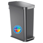 iTouchless 13.2 Gal / 50L Slim Step Pedal Kitchen Trash Can | Odor Filter