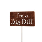 Funny Garden Stake 20 to 33 Inches Tall (Peas & Quiet, Large 28" Tall)