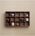 Wall Mounted Decor Display Case, Solid Wood Display Stand, Floating Storage Rack,for Collectible Figurines, Trinkets, Curios, Succulents