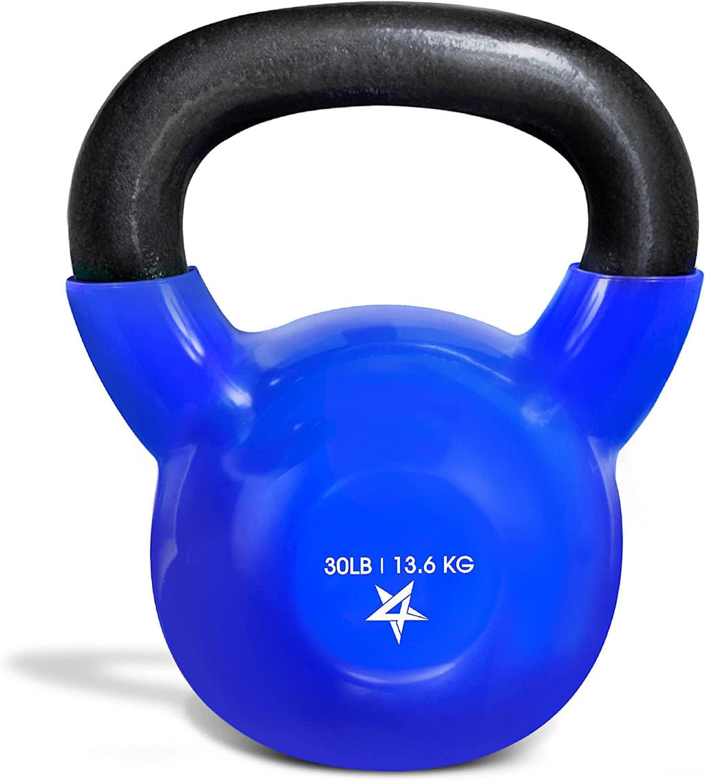 Yes4All Vinyl Kettlebell, 5–100 Lb Strength Training Kettlebell