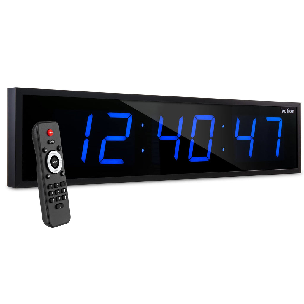 Ivation Oversized Digital Wall Clock with Large LED Display & Timer, 36"