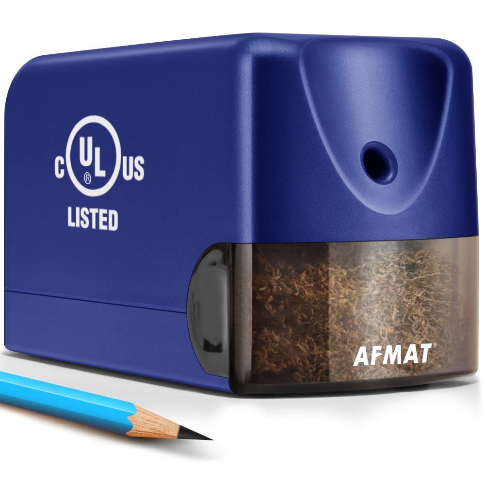 AFMAT 3 Pack Electric Pencil Sharpener PS13, Heavy Duty Pencil Sharpener for Classroom, 6.5-8mm No.2/Colored Pencils, UL Listed, 10,000+ Sharpenings for Home, Office, School
