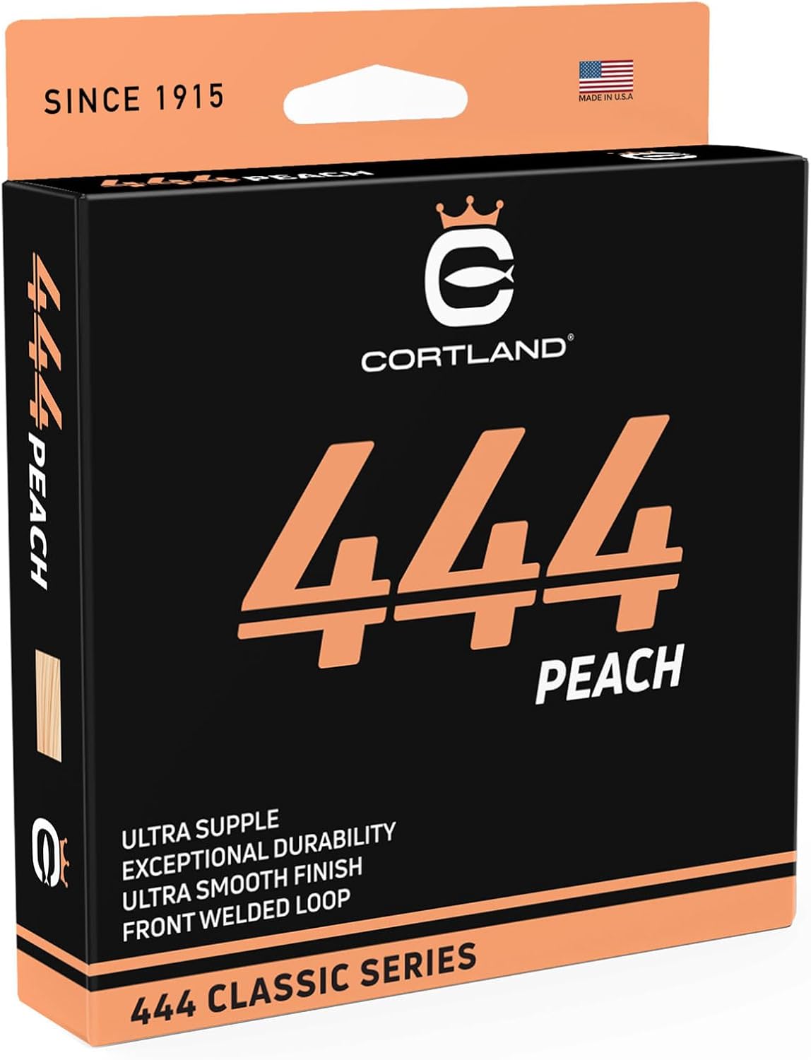 CORTLAND 444 Fly Fishing Line with Front Welded Loop - 90 FT Durable Easy Casting Ultra Supple High Floating Classic Series Fly Rod Line for Freshwater