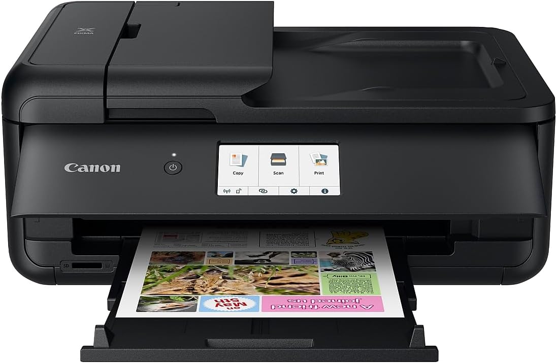 Canon PIXMA TS9520 All in one Wireless Printer Home or Office| Scanner | Copier | Mobile Printing with AirPrint and Google Cloud Print, Black, Works with Alexa, One Size