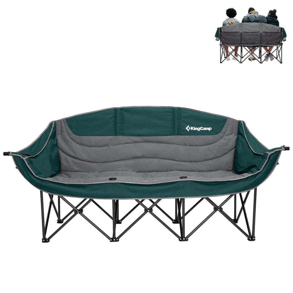 KingCamp Double Camping Chair, Heavy Duty 660lbs Folding 2 Person Chair